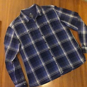 Kuhl Button Down Purple Plaid Shirt XL